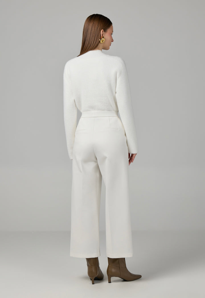 Choice Solid High Waist Trousers Sand