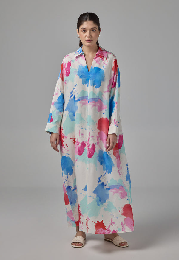 Choice Printed Maxi Dress Multi Color