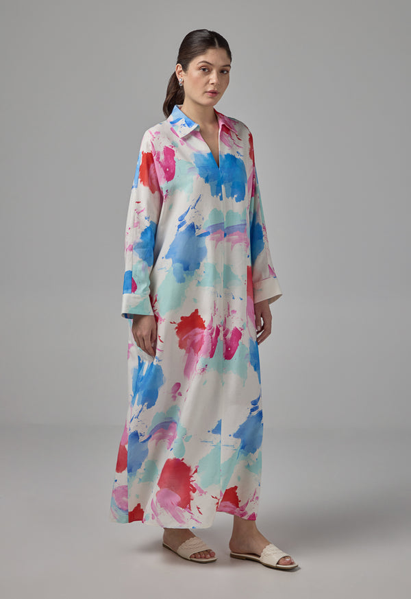 Choice Printed Maxi Dress Multi Color