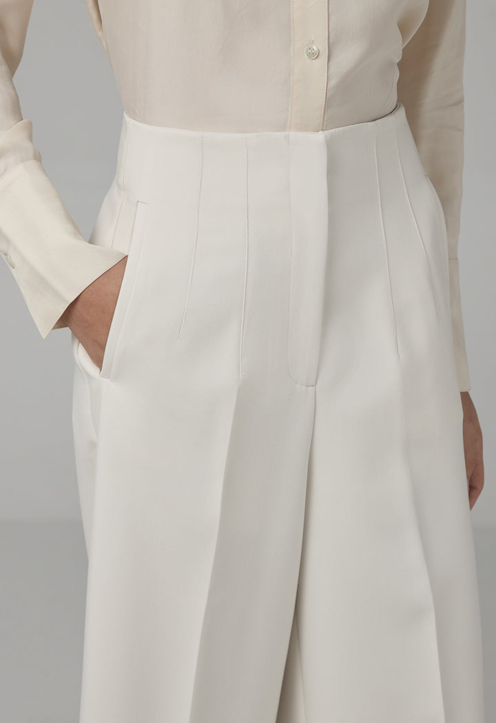 Choice Basic Wide Leg Trousers Sand