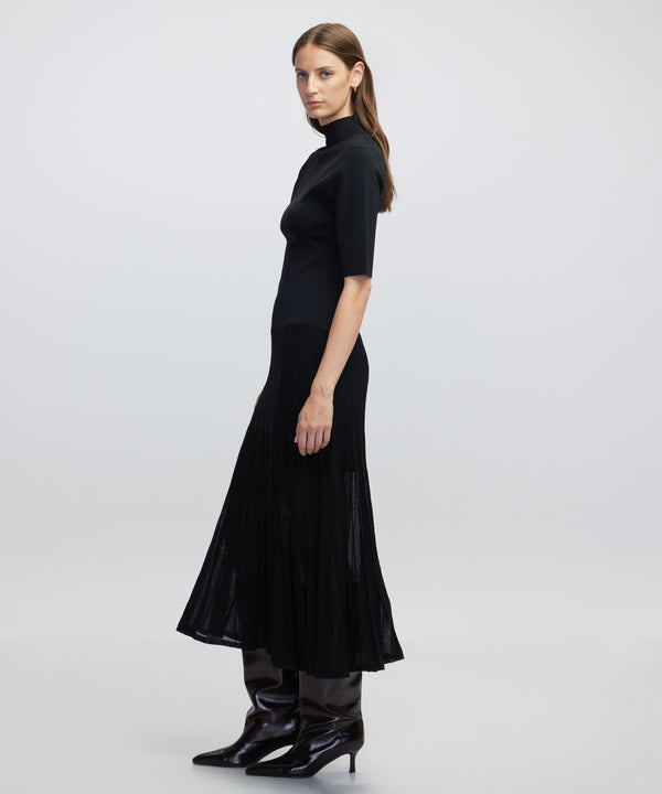 Ipekyol Pleated Knit Dress Black