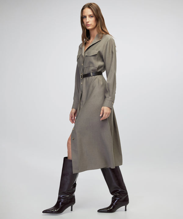 Ipekyol Belted Shirt Dress Mink