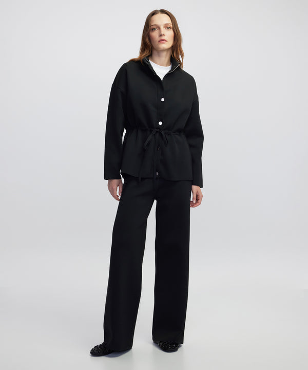 Ipekyol Adjustable Waist Knit Jacket Black