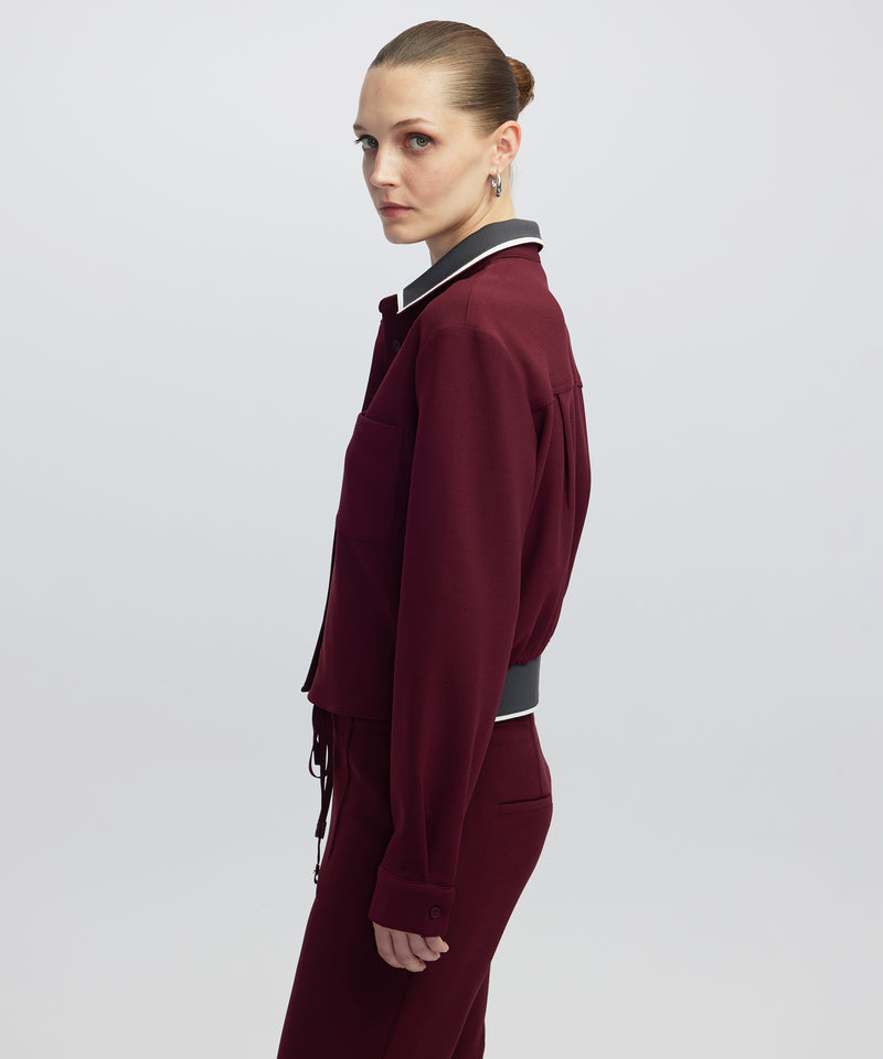 Ipekyol Contrast Collar Shirt Bordoux