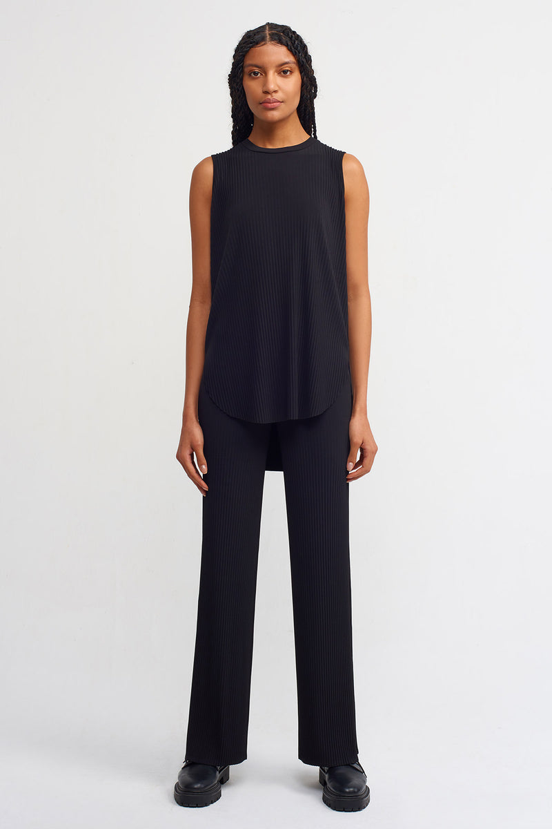 NU Sleeveless Jersey Blouse Black