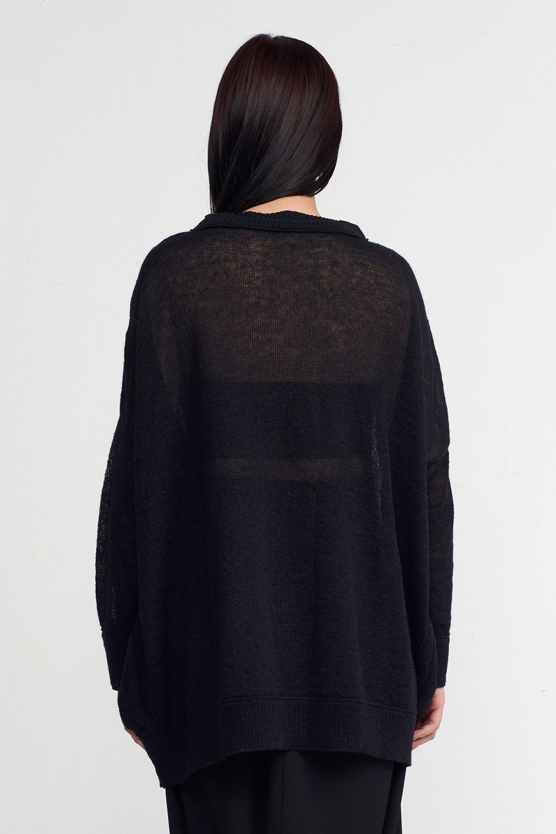 Nu Lightweight Knit Sweater Black