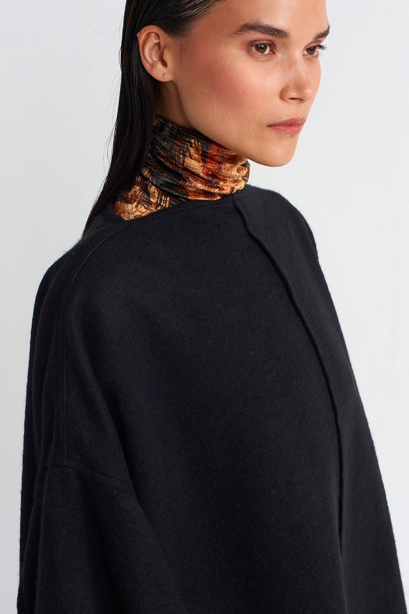 NU Wide Neck Sweater Black