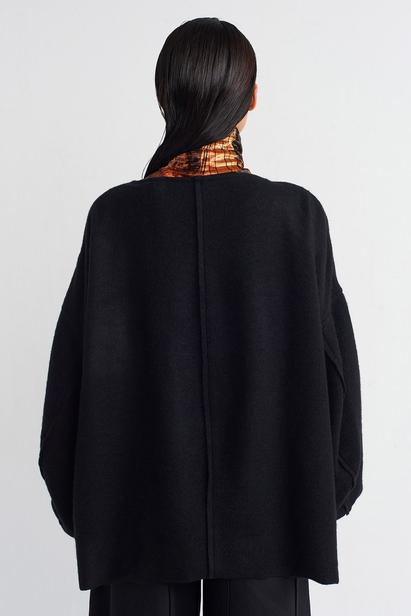 NU Wide Neck Sweater Black