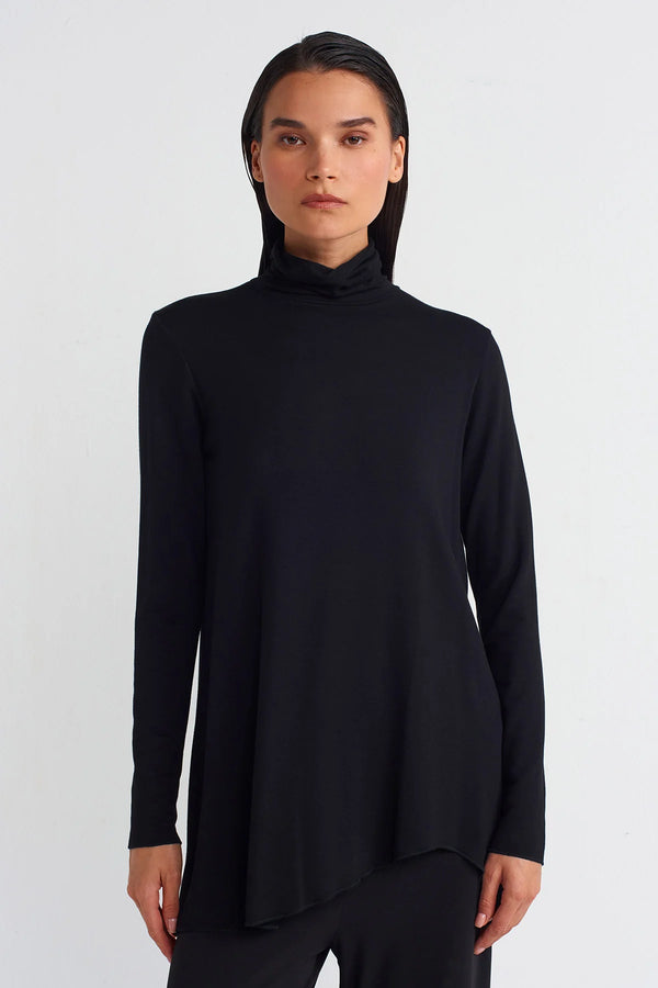 Nu Turtleneck Basic Blouse Black