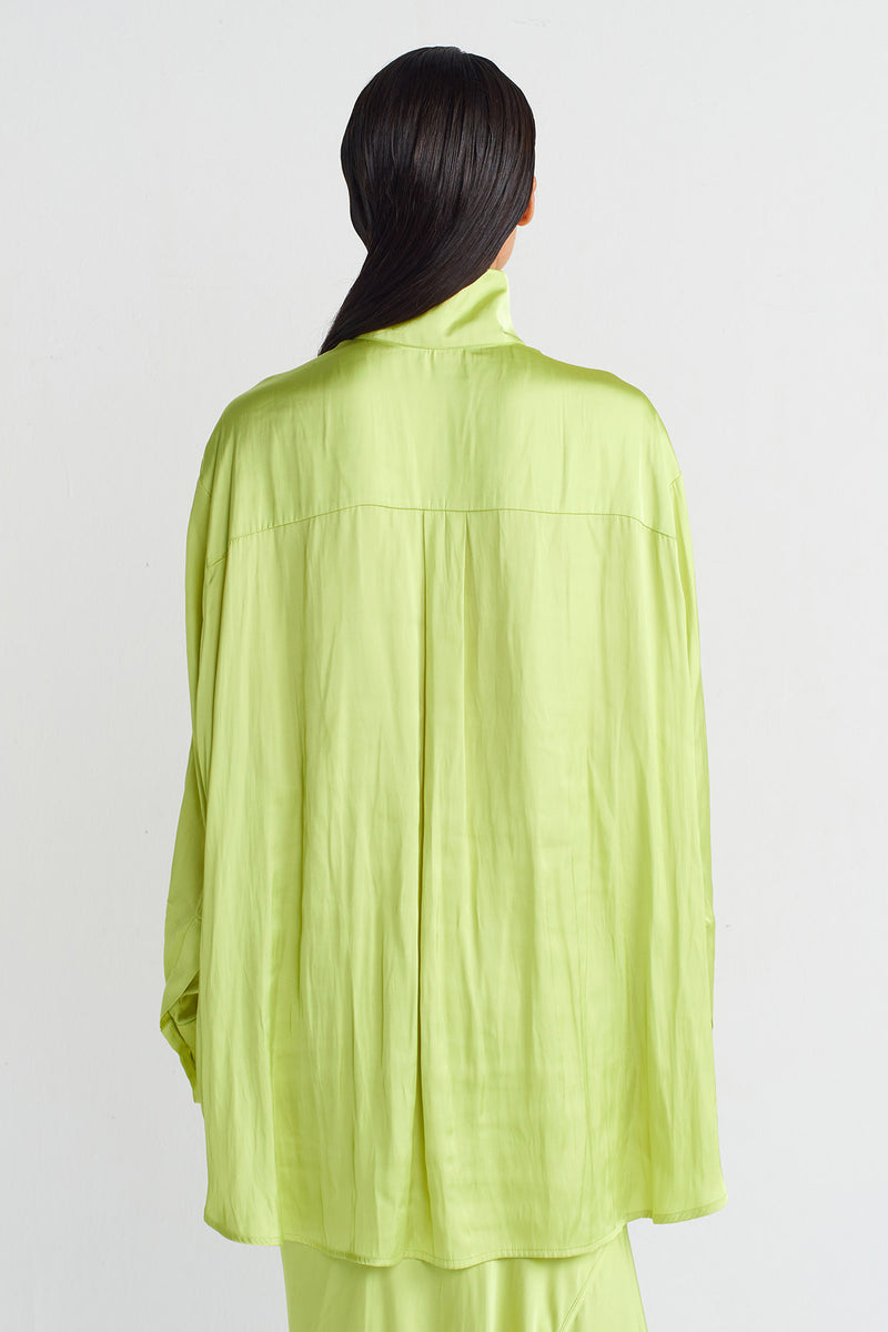 NU Satin Shirt Lime