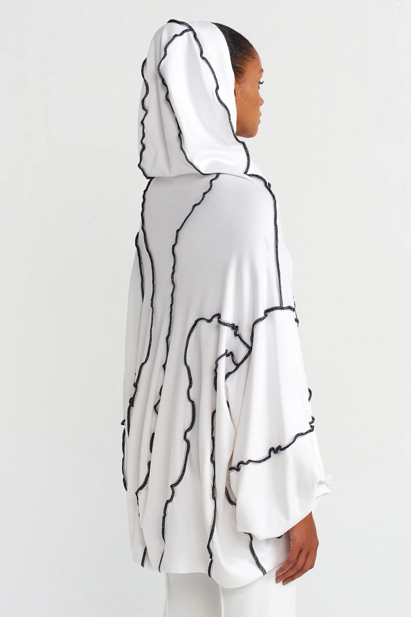 NU Contrast Stitch Sweatshirt White