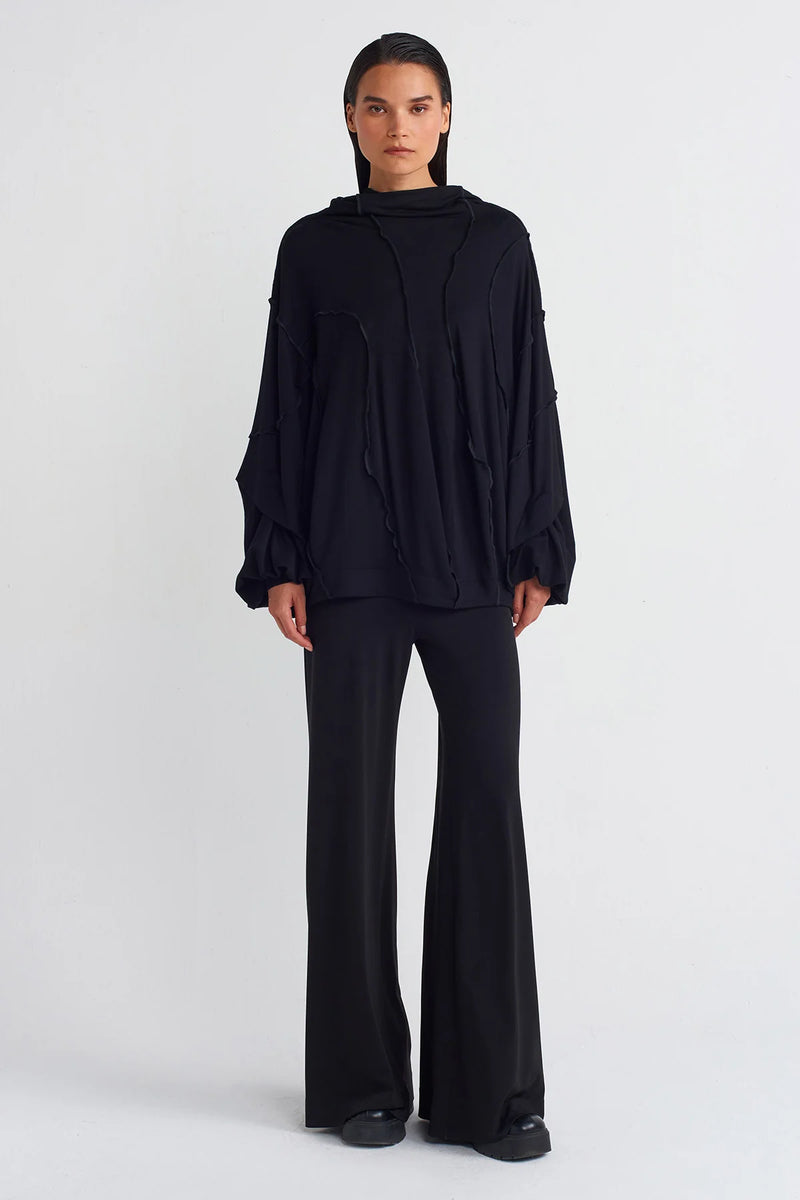 NU Stitch Detail Sweatshirt Black