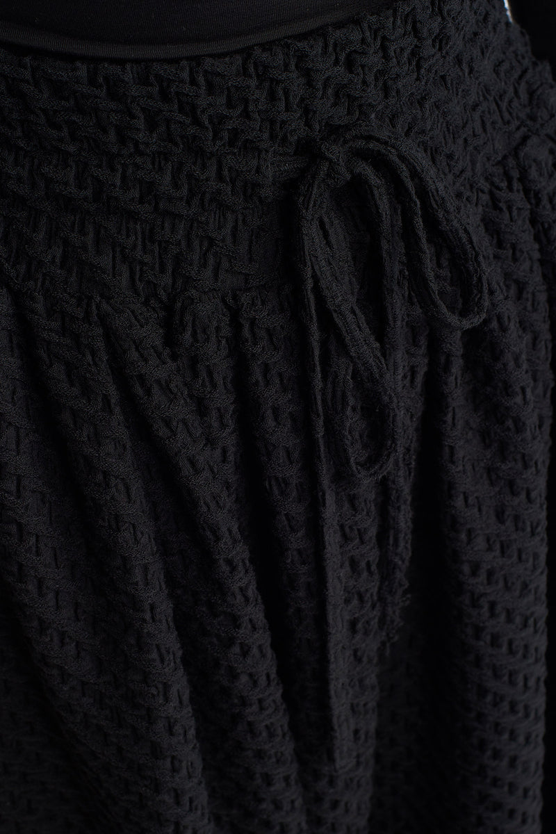 NU Textured Fabric Palazzo Pants Black