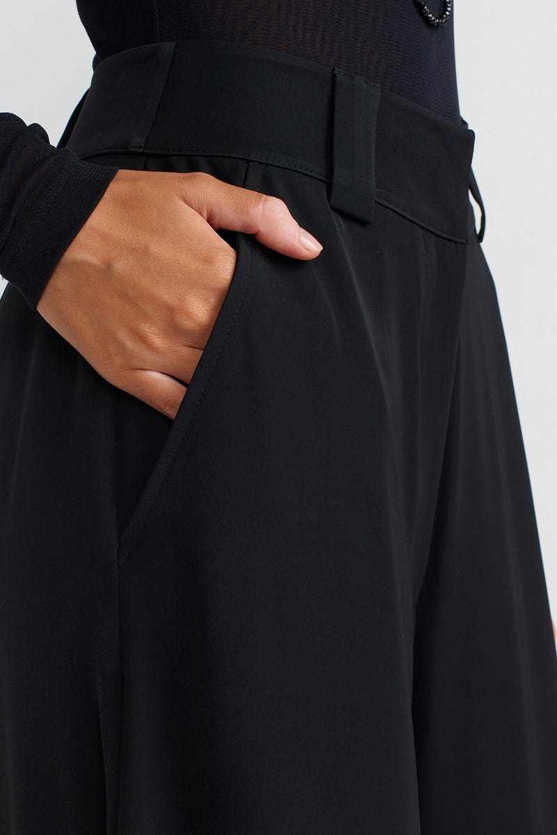 NU Black Wide-Leg Trousers Black
