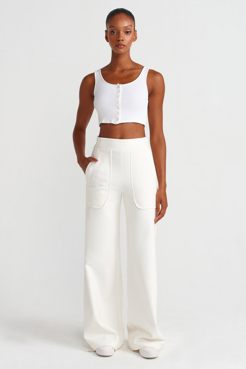 NU Oversized Pocket Relaxed Pants White