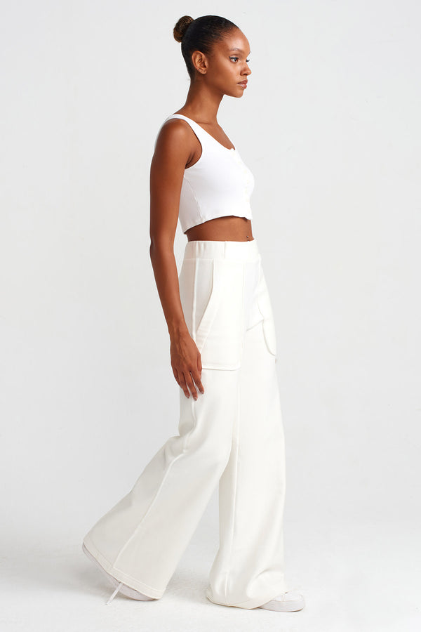 NU Oversized Pocket Relaxed Pants White