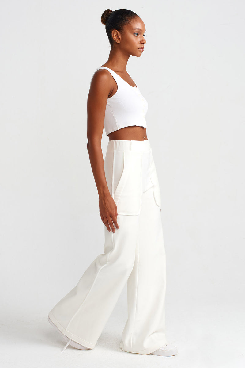 NU Oversized Pocket Relaxed Pants White