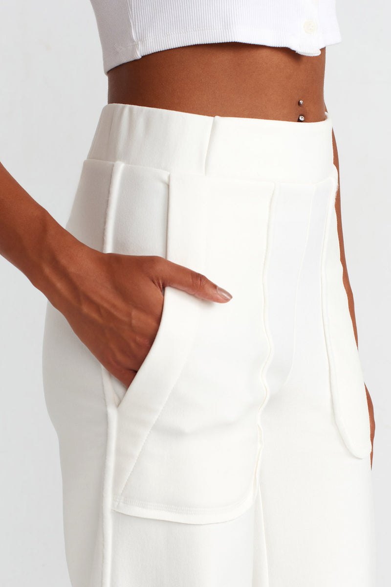 NU Oversized Pocket Relaxed Pants White
