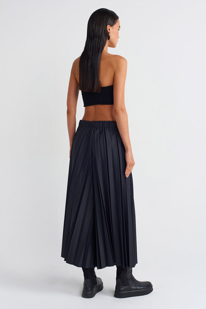 NU Thick Pleated Trousers Dark Grey