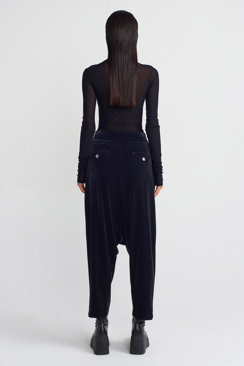 Nu Velvet Elegant Trousers Black