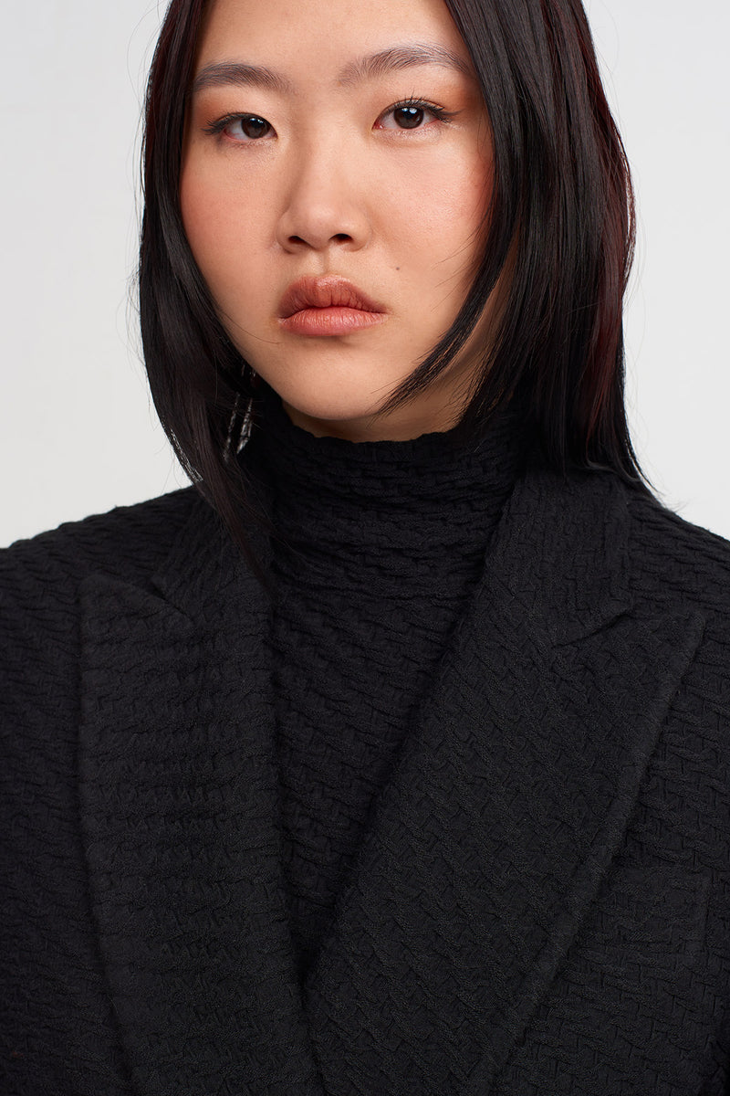 NU Belted Blazer Jacket Black