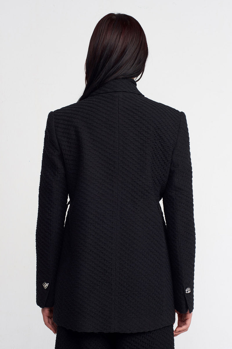 NU Belted Blazer Jacket Black