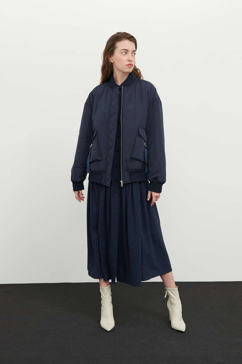 Roman Puffer Jacket With Pockets Navy