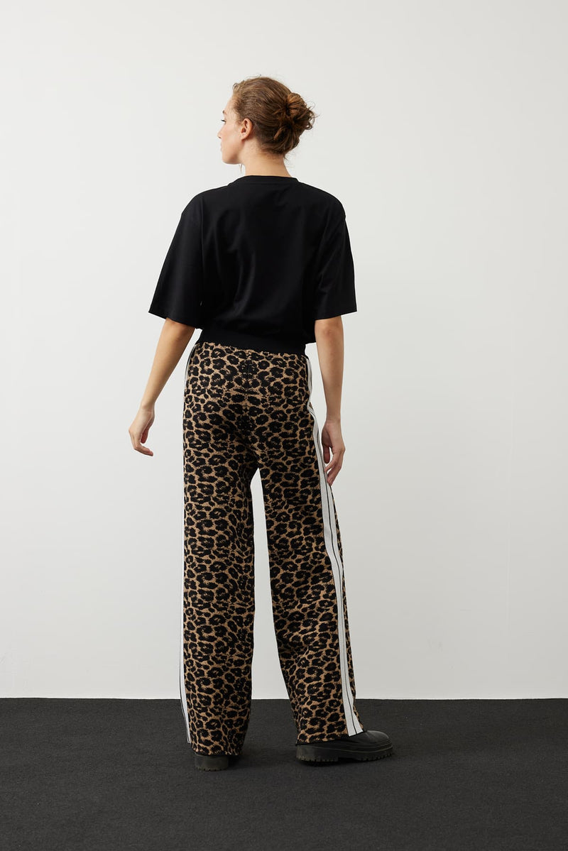 Roman Leopard Printed Trousers  Leopard