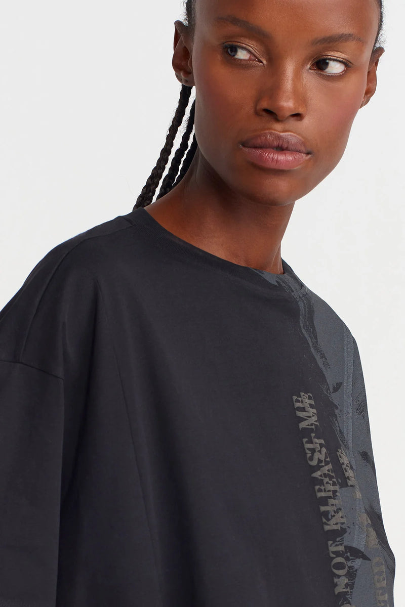 NU Printed Basic T-Shirt Black