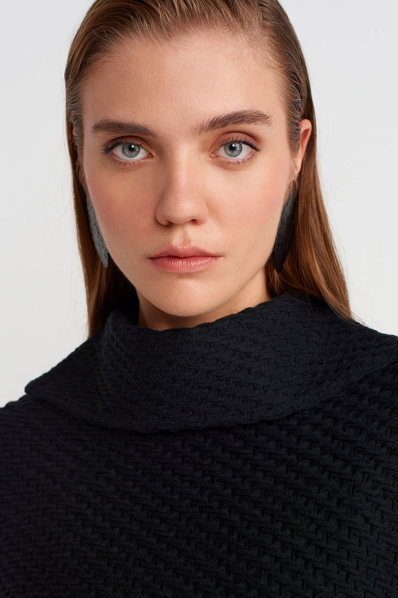 NU  Jacquard Patterned Sweat  Black