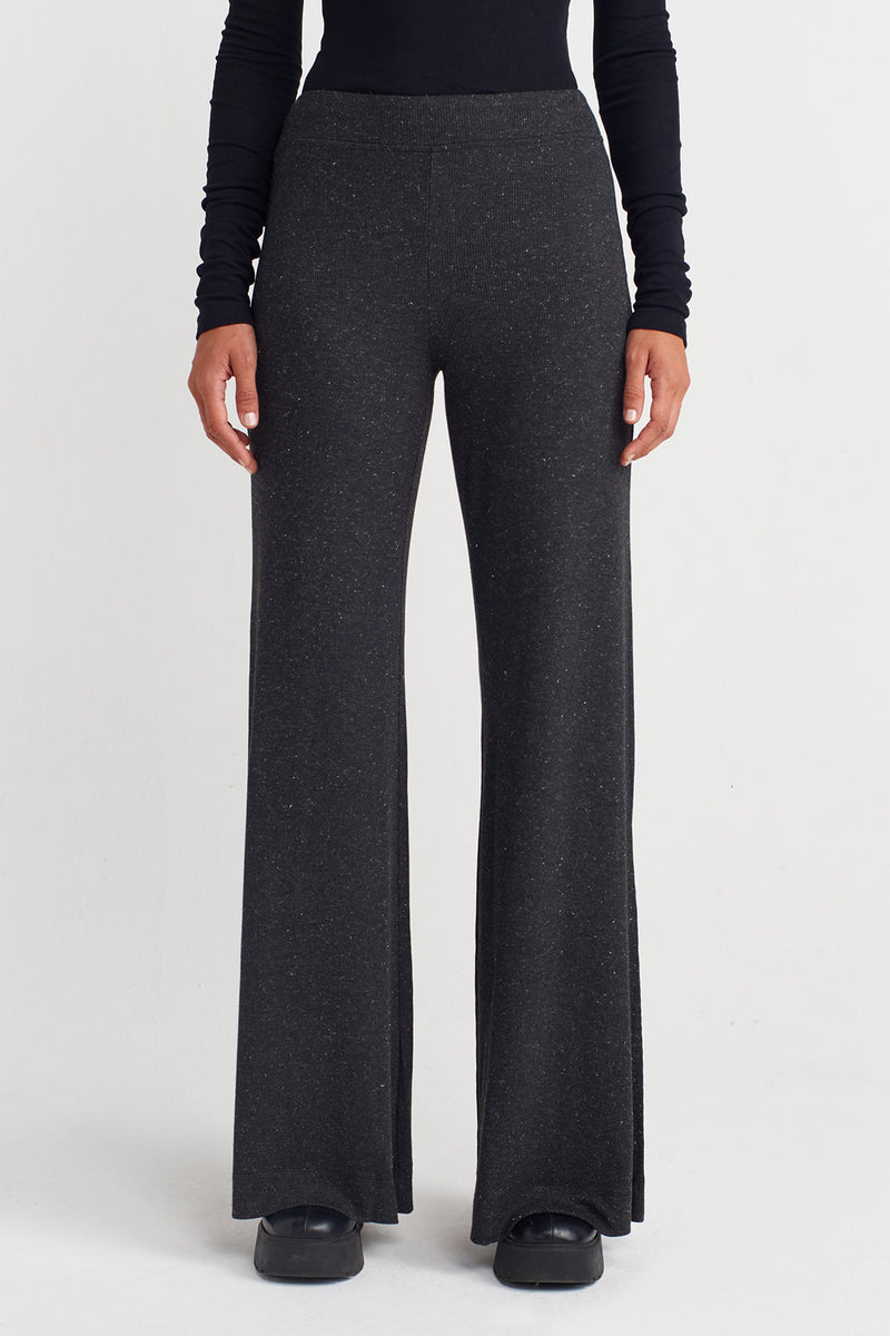 NU  Silver Ribbed Pants  Antracite Melange