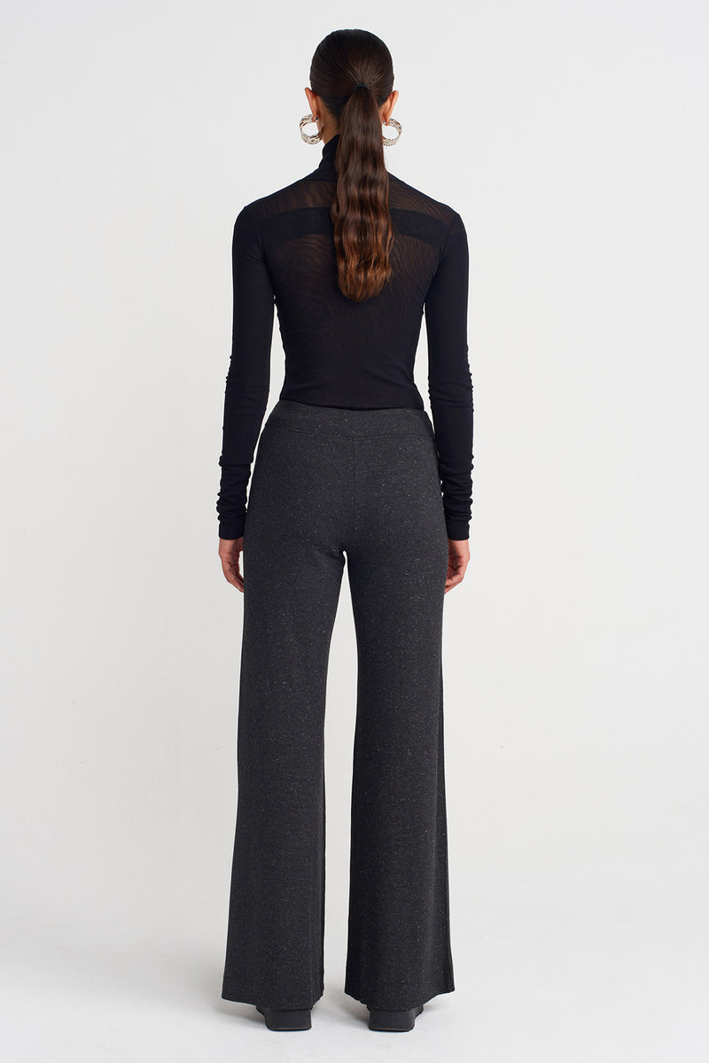 NU  Silver Ribbed Pants  Antracite Melange