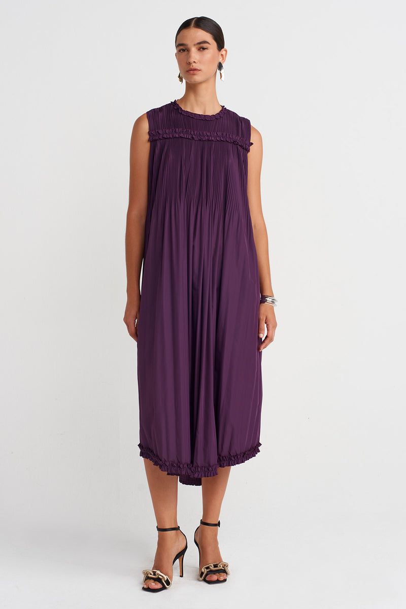 NU Sleeveless Taffeta Dress Violet
