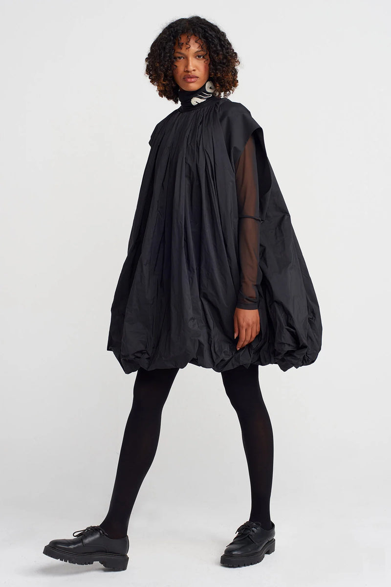 NU Taffeta Balloon Dress Black