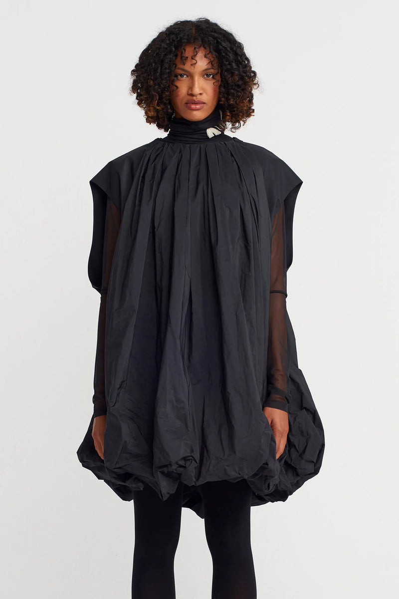 NU Taffeta Balloon Dress Black