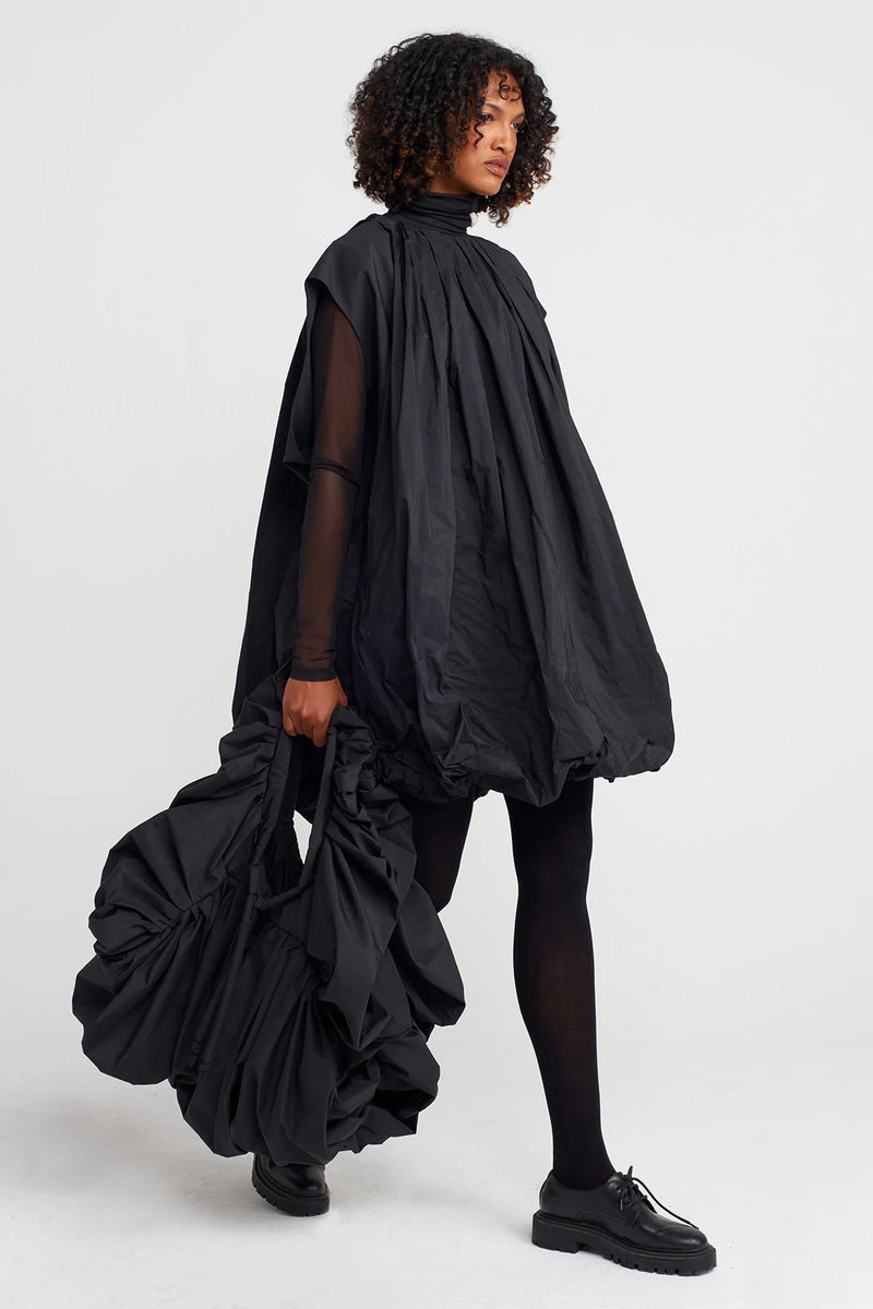 NU Taffeta Balloon Dress Black