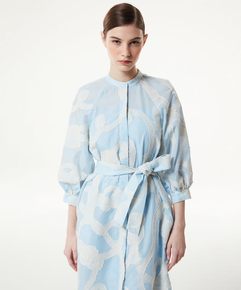 Machka Rope Jacquard Shirt Dress Blue