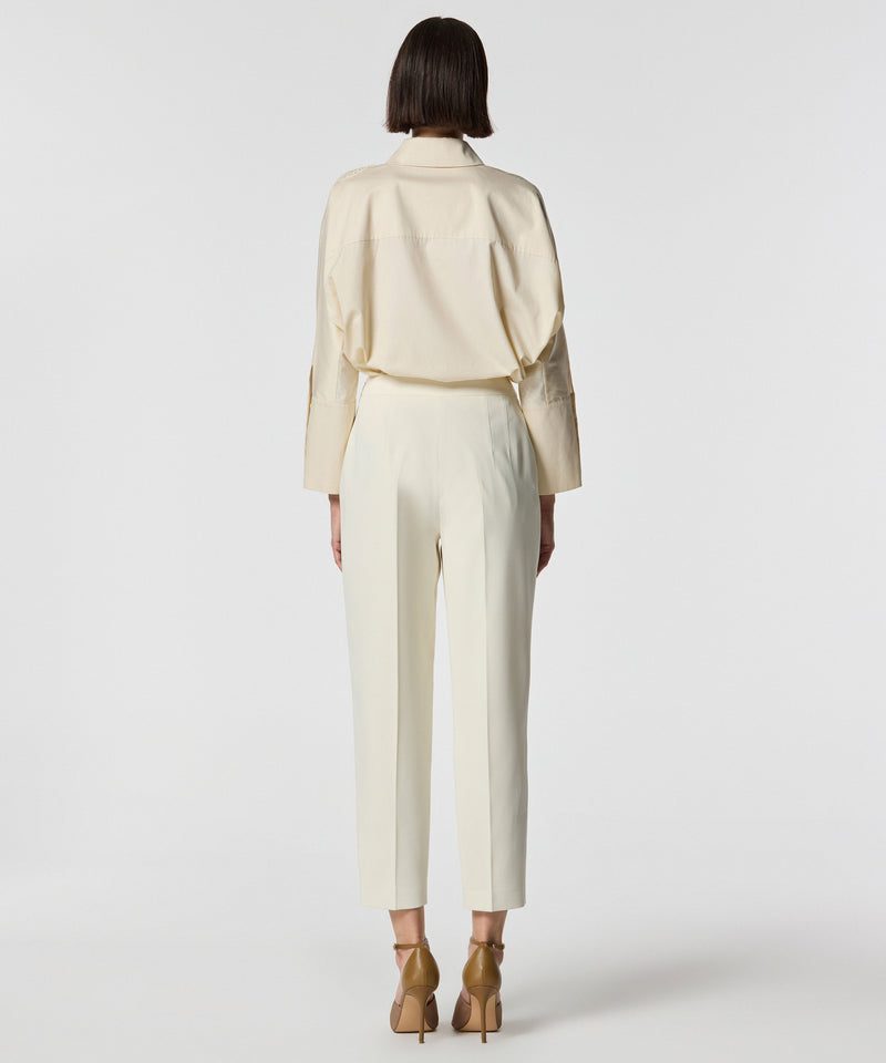 Machka Cigarette Fit Trousers Off White