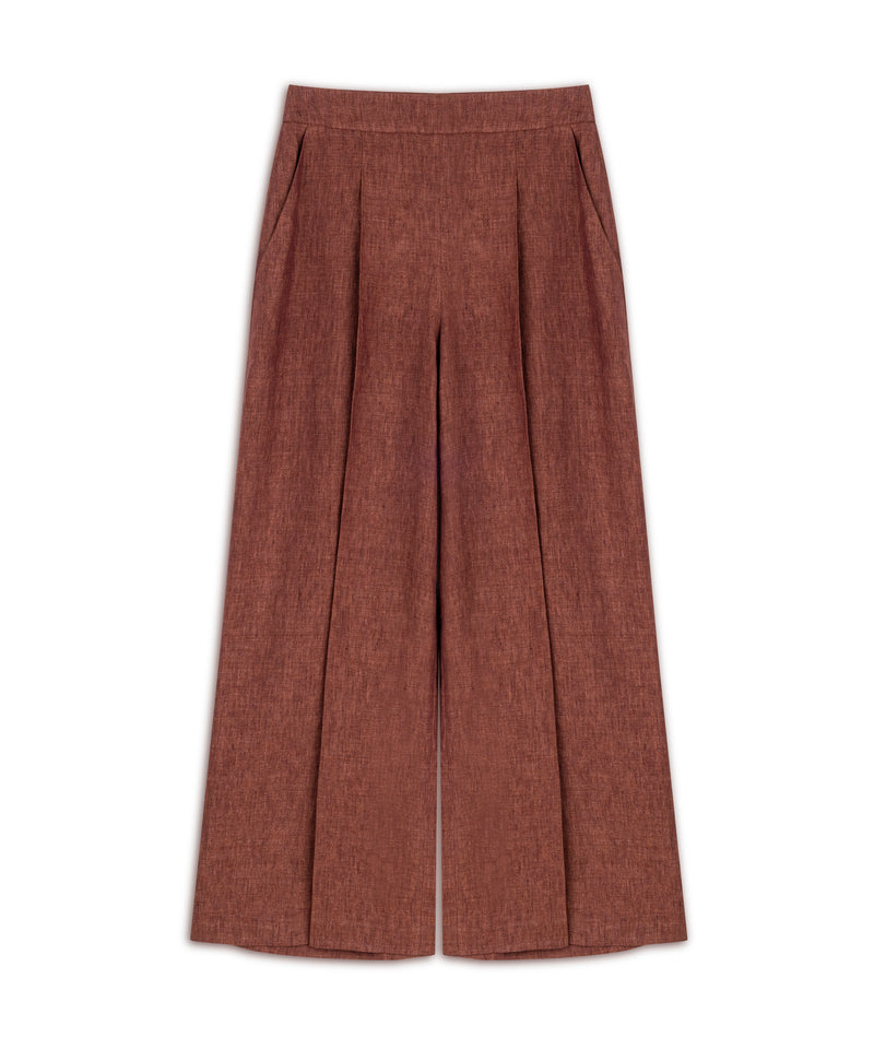 Machka Loose-Fit Linen Trousers Brick