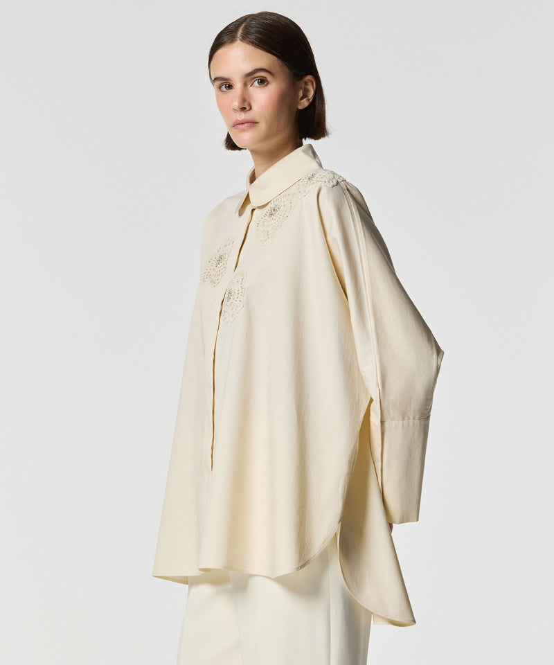 Machka Embroidered Oversize Shirt Oil