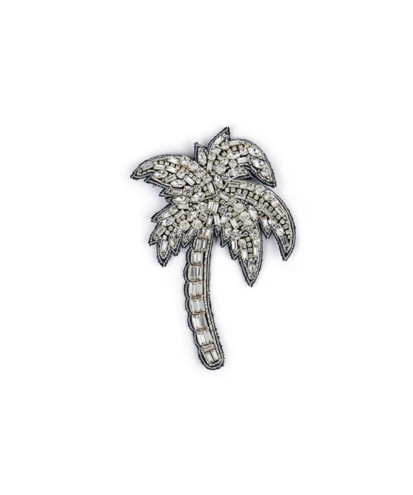 Machka Crystal Stone Palm Brooch Crystal