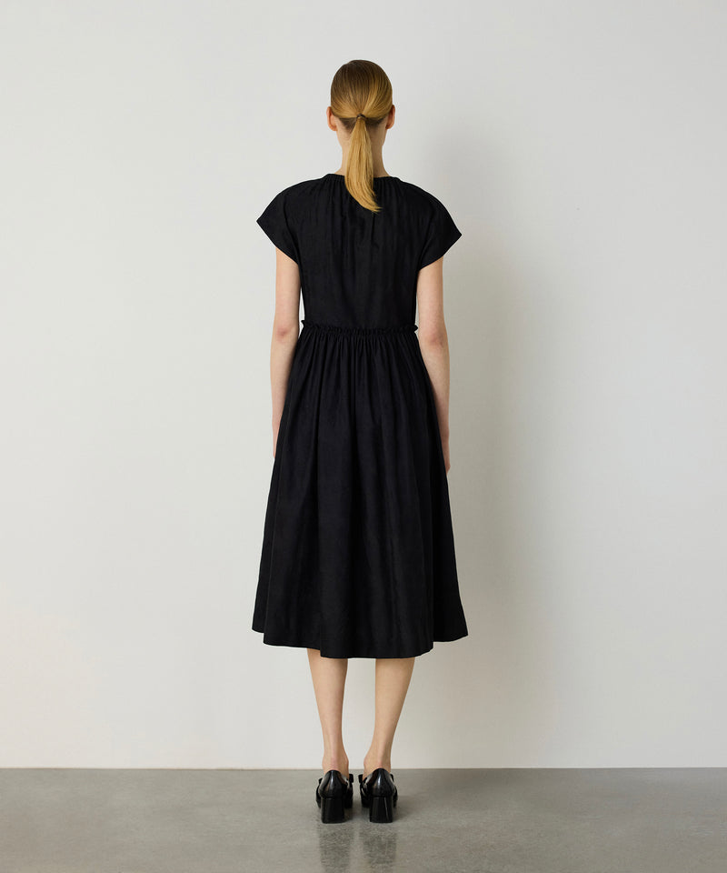 Machka Pleated Midi Dress Black