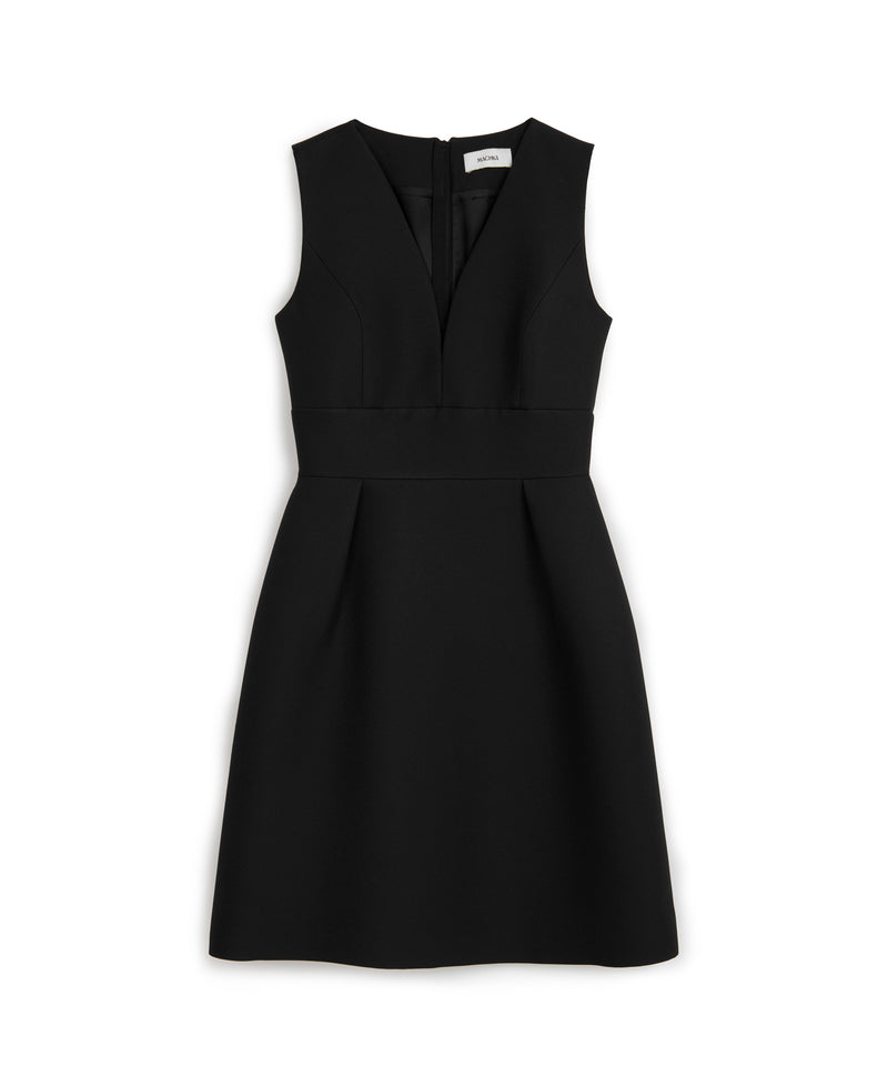 Machka Deep V-Neck Dress Black