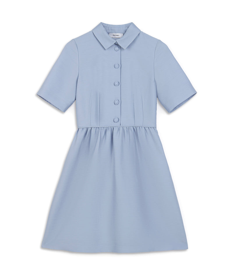 Machka Dress With Button Accessories Blue
