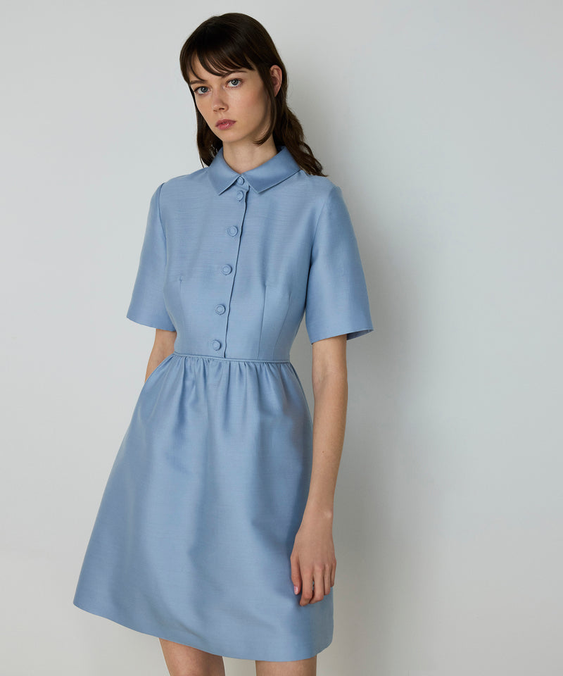 Machka Dress With Button Accessories Blue