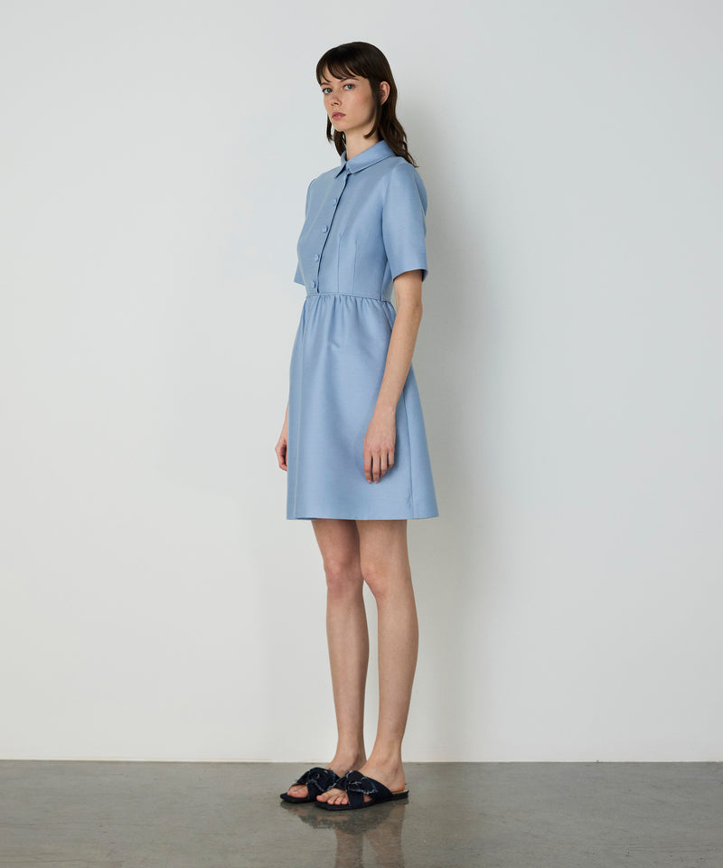 Machka Dress With Button Accessories Blue