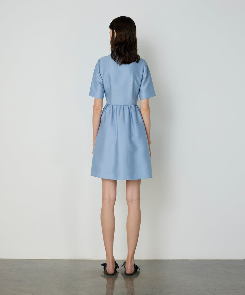 Machka Dress With Button Accessories Blue