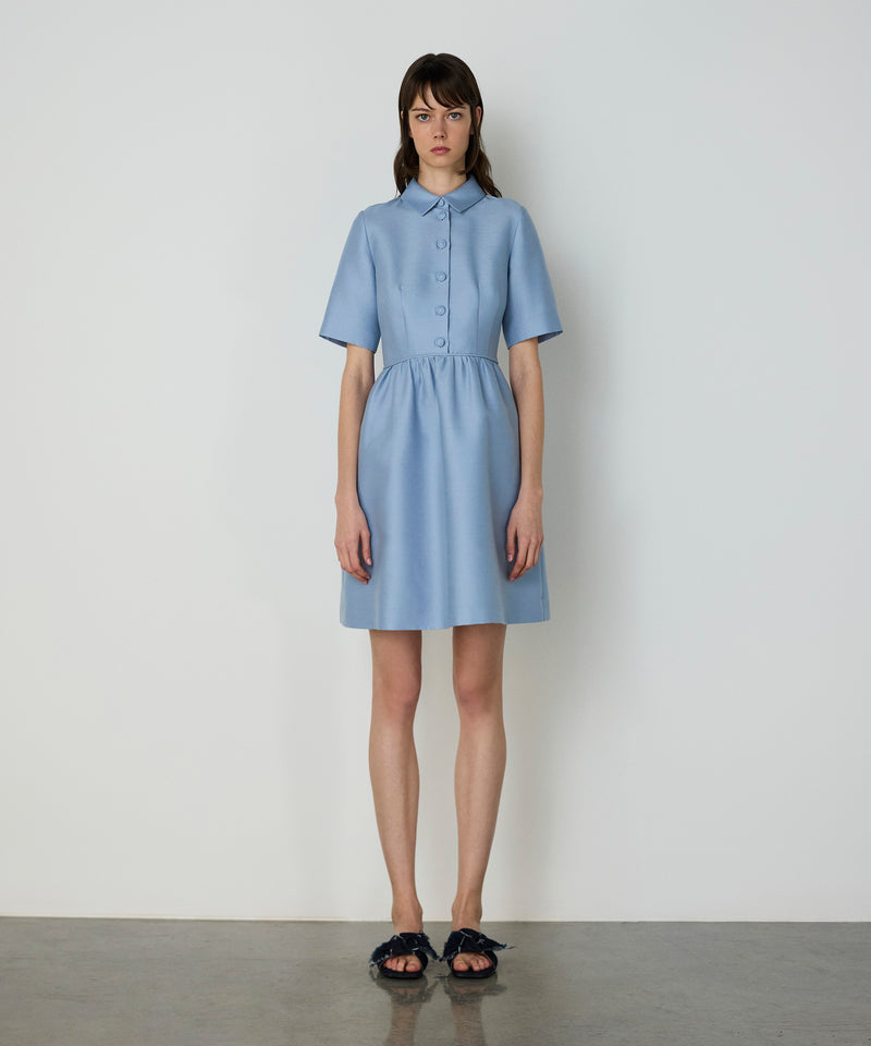 Machka Dress With Button Accessories Blue