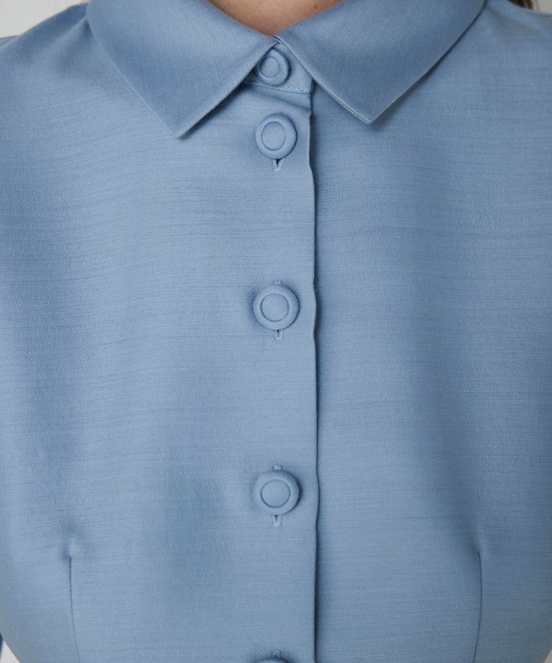 Machka Dress With Button Accessories Blue