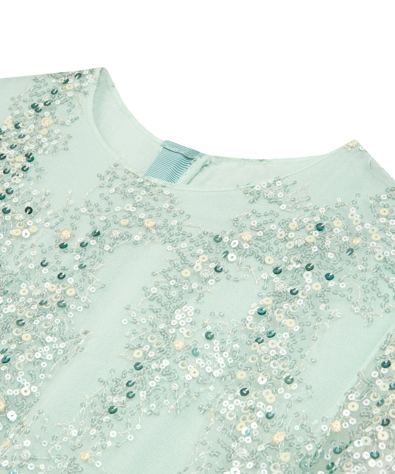 Machka Sequin-Embroidered Dress Light Blue